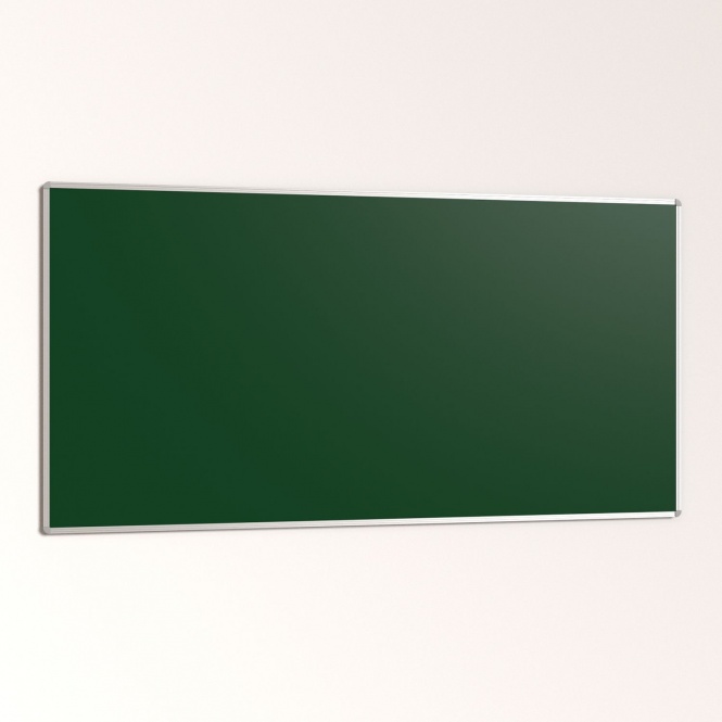 Wandtafel Stahl grün, 200x100 cm, ohne Kreideablage, 